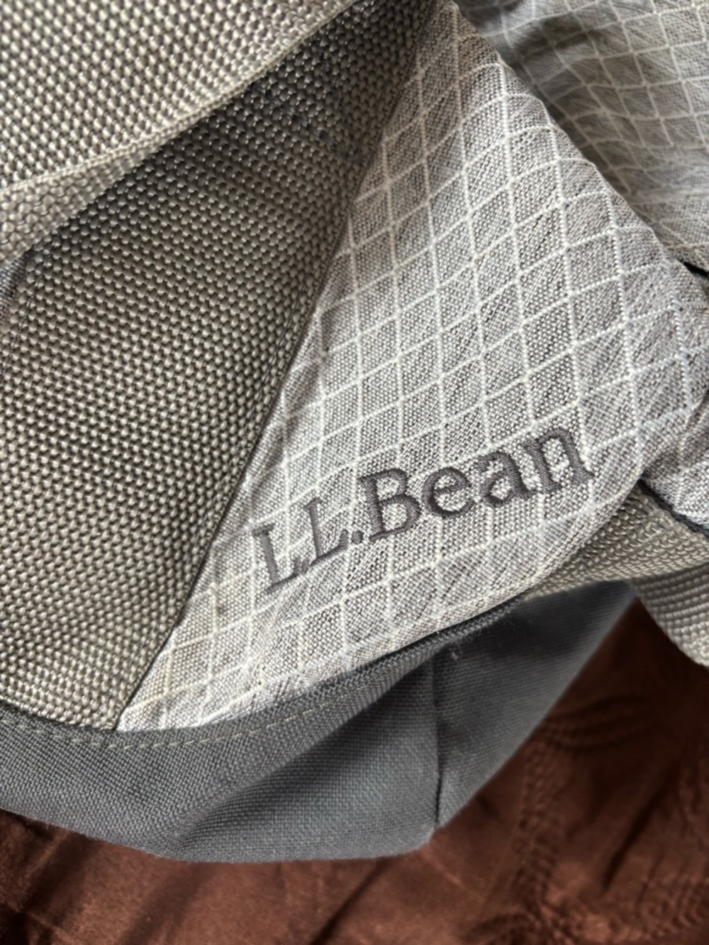 L.L. Bean Light Gray Adventure Duffle with Blue Accents - Picture 10 of 14